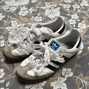Adidas White and Black Samba Sneakers Classic OG